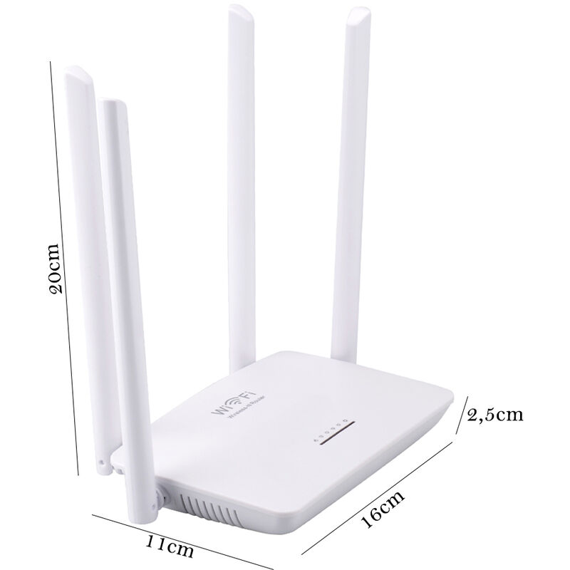 Router WiFi Ripetitore 4 Porte 900Mbps Amplificatore Segnale 4 Antenne  E-WX03