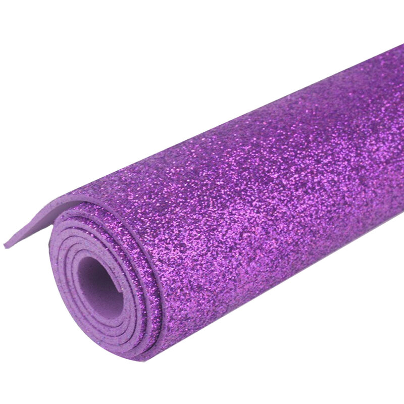 Gomma Eva Glitter con adesivo 40x60cm - VIOLA