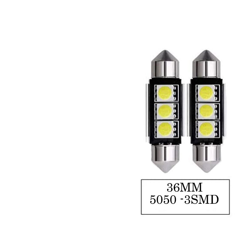 Coppia lampadine auto canbus 3 led smd luce fredda uso interno 12V CA-02709