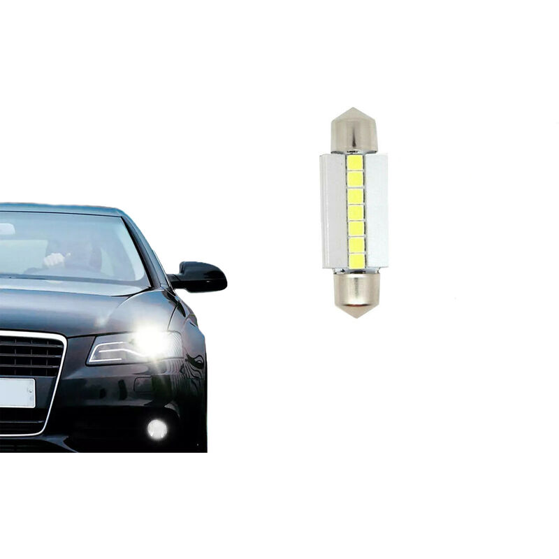 LAMPADINE LED LUCI POSIZIONE TARGA INTERNI AUTO T10 3 SMD CANBUS W5W XENON  6000K BIANCO FREDO
