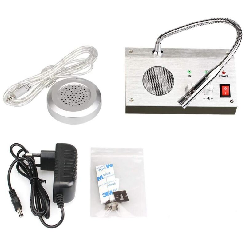 Interfono Sportello A Due Vie Con Vivavoce | Microfono E Altoparlante Per Vetri Protettivi - Foto 6