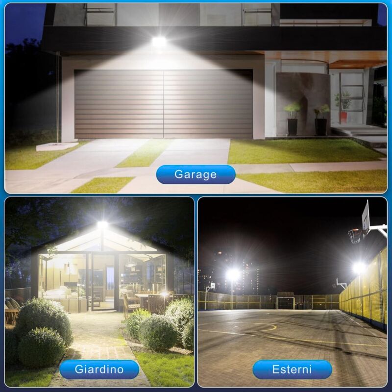 Luci Solari Esterno 6 Pezzi - Sensore Movimento, 3000K &amp; 6500K, IP67 Impermeabili