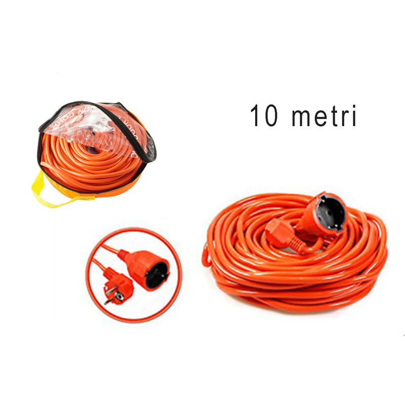 Cavo prolunga corrente elettrica 5 mt spina 16a presa schuko 220v casa  giardino