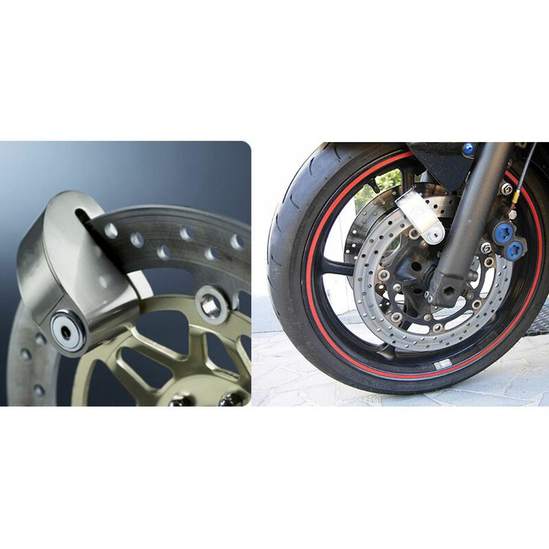 Blocco allarme bici moto sicurezza impermeabile MTB bici antifurto blocco  freno a disco in lega di zinco con serrature freno a disco allarme 110DB
