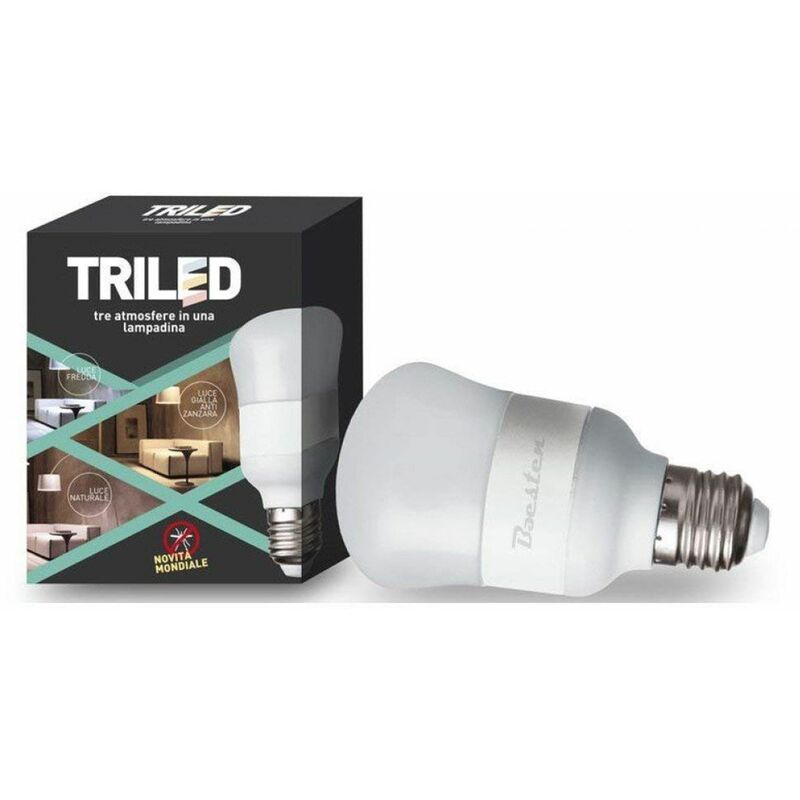 Lampadina LED 7W Luce Fredda Gialla Antizanzara Naturale Attacco E27 Bulbo  A70