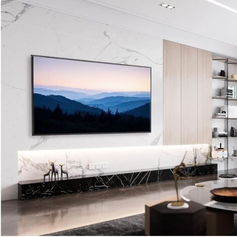 STAFFA PORTA TV MONITOR 26 28 32 40 42 48 50 55 63 Pollici Supporto Parete Fissa - Foto 8