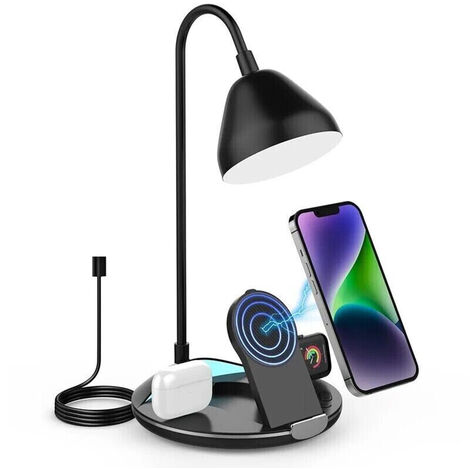 Lampada Ricarica Wireless LED Bluetooth 5.0 per Smartphone con