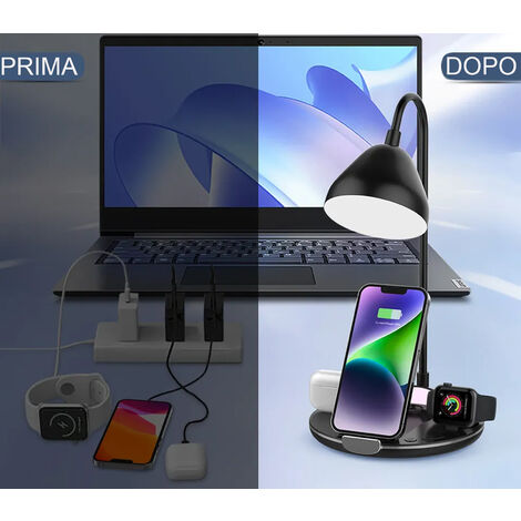 Auraglow - Lampada Da Tavolo Touch A LED, Ricaricabile, Senza Fili - Foto 10