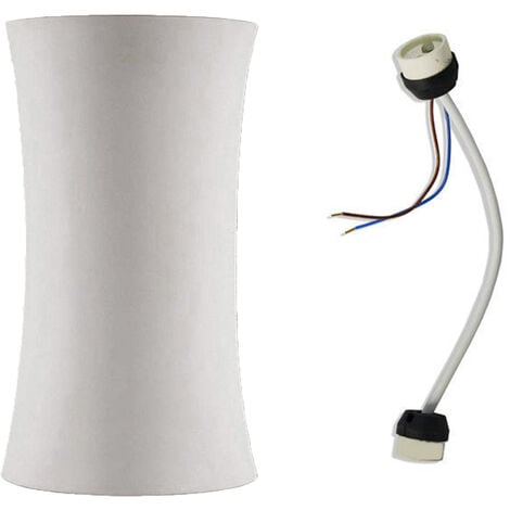 Applique LED Lampada da Parete Moderno Gesso Bianco Cilindro Doppia Luce GS-5023
