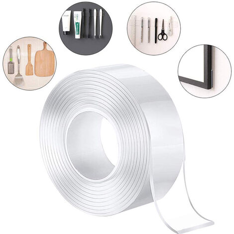 Nastro Biadesivo Extra Forte Trasparente Nano 2 M Riutilizzabile