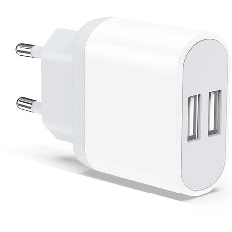 Caricatore Doppia Porta Ricarica Rapida USB Alimentatore 2.1A FO-S708