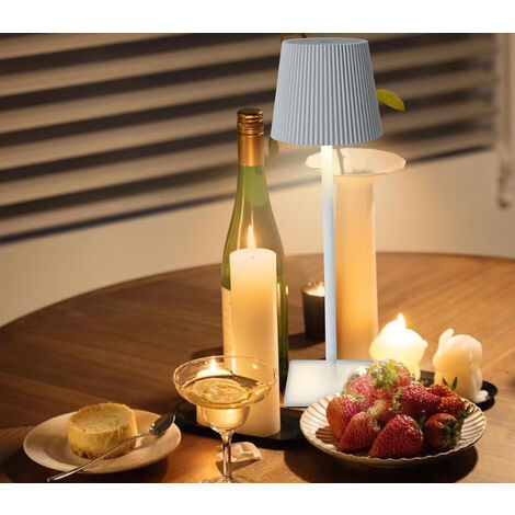 Lampada LED Dimmerabile 3 Luci Lampada Da Tavolo Touch Ricaricabile E Dimmerabile - Stile Hotel, LED Multicolore, Metallica Lampada Dimmerabile 3 Luci - Foto 11