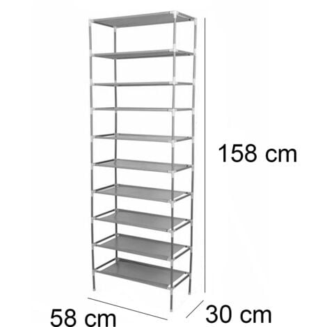 Scarpiera Salvaspazio Portascarpe 9 Ripiani Colore Blu In Tessuto Impe - Foto 8