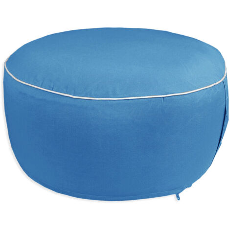 Pouf in Tessuto con Cuscino Gonfiabile Seduta Giardino Sfoderabile Da Esterno