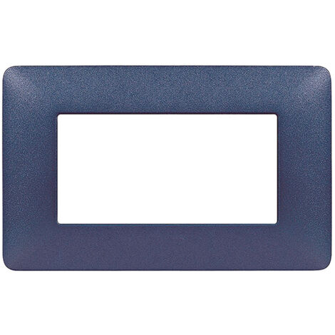 Placchetta placca blu compatibile matix 3 posti copri interruttore c8803