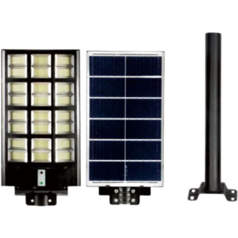Lampione Solare Led Stradale Faro 1200w Con Staffa Telecomando Sensore movimento