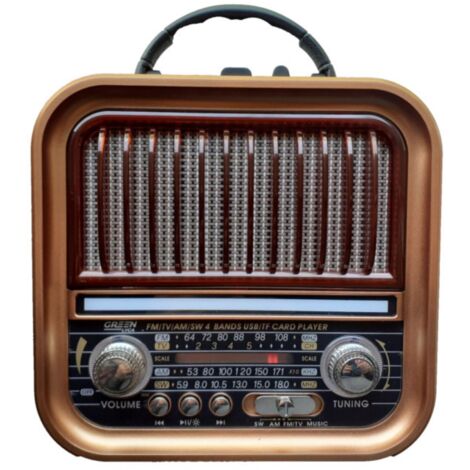 Cassa Speaker Retro' Pannello Solare Radio Altoparlante Luminosa RGB  Bluetooth