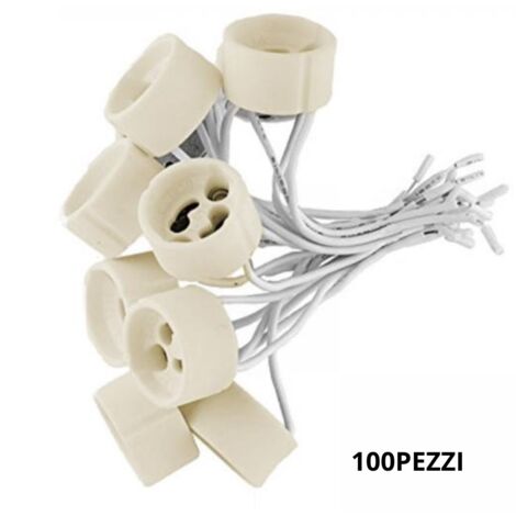 Zenitech Portalampada Orientabile E27 Impermeabile – Bianco, 250V, 4A, 100W, Per Interni Ed Esterni