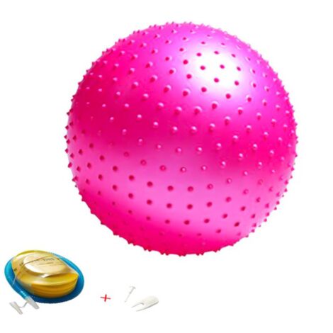 Palla Massaggio 65cm Spiky Punte Pilates Fitness Yoga Riabilitazione con Pompa