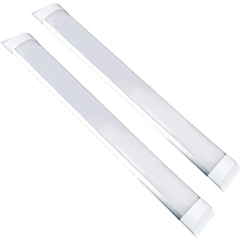 Plafoniera LED Soffitto 90 cm Luce Fredda 28W Barra Lineare - Set da 2 Pezzi