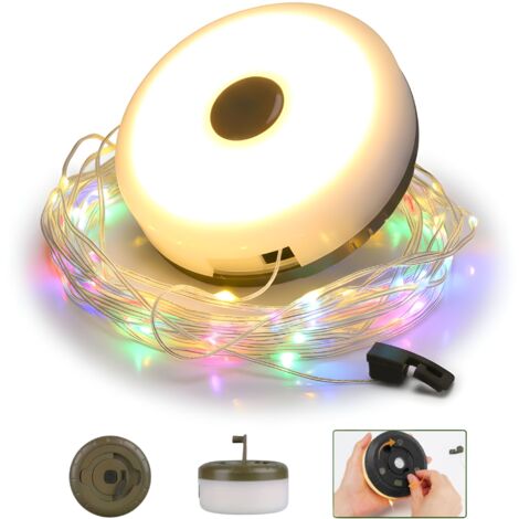 LETOUR 2 luci da campeggio, 5000 lumen, 60 W, ricarica USB, 5 modalità di illuminazione, per