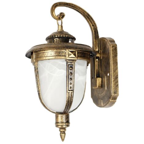 Applique lampada lanterna parete esterna interna vintage 60w bronzo A3-S