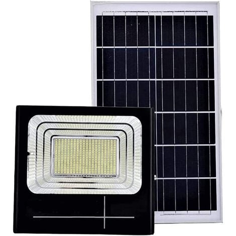 Aigostar - Faretto Led Esterno Con Pannello Solare，200W， Luce Bianca 6500K.  Supe