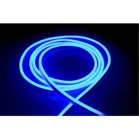 Striscia LED 12V Neon 5M Luce Blu Tubo Impermbeabile Flessibile Alimentatore