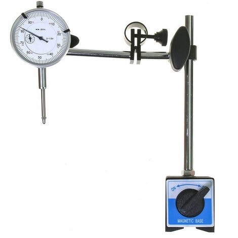 Base Mgnetica Snodabile Comparatore Centesimale Orologio 0-10mm Supporto Tornio