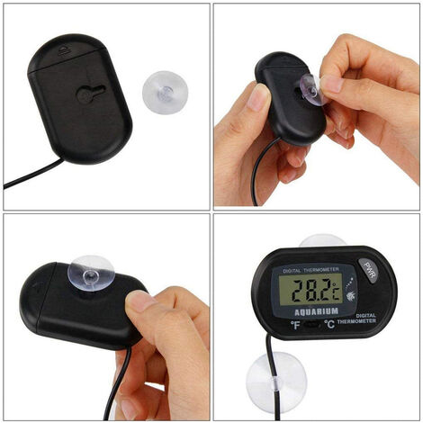 Termometro Digitale Acquario Terraio a Batteria Mini Display LCD