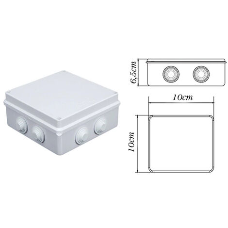 Cassetta derivazione 7fori passacavo stagna 10x10 impermeabile scatola  coperchio