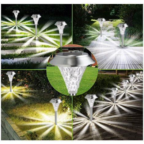 FARETTO SOLARE LUCE LED RGB TRIANGOLO PICCHETTO DA GIARDINO CON