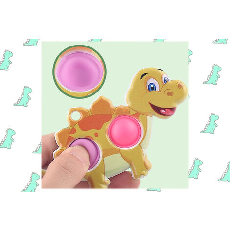 Mini-PushPop Ciondolo Dinosauro 3PZ PopIt Gioco Sensoriale Antistress  Bambini