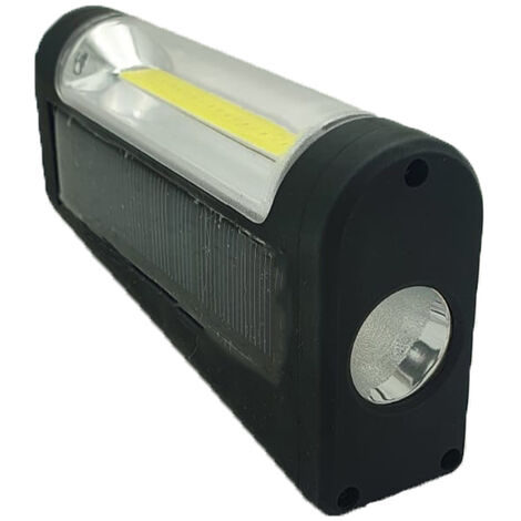 Torcia Led Ricaricabile Tattica Solare USB Cob Portatile Impermeabile KC-517