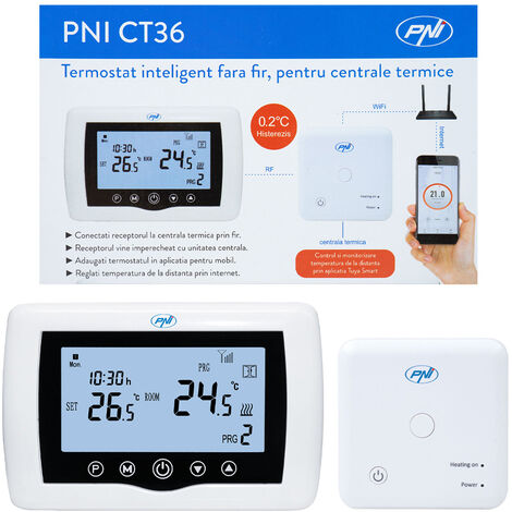 Termostato WiFi Smart Digitale Controllo Temperatura Riscaldamento PNI CT36