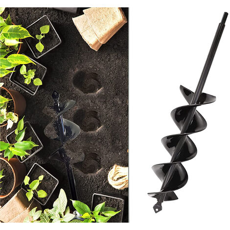 Confezione da 2 punte da giardino, 8x42, 4x42 cm, trivella per trapano, punta a spirale, trivella a mano, punta elicoidale per giardino, trivella per terreno(Nota: 8x42 è una canna spessa
