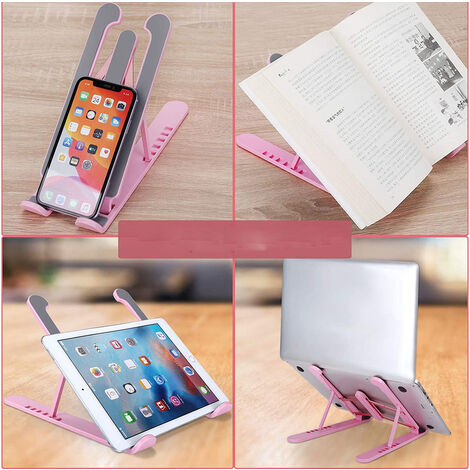 Supporto per Telefono Cellulare a Doppio Braccio Regolabile e Pieghevole, Supporto per Tablet PC, Supporto da Scrivania per Telefono, 2 Pezzi