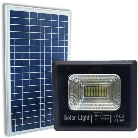 Faretto Solare 30W LED Sicurezza Esterna