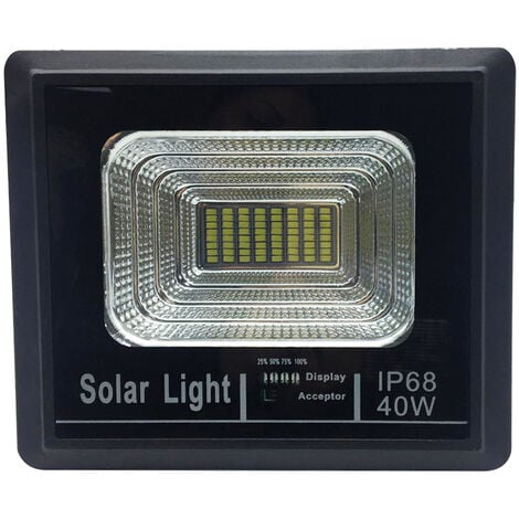 BES-34246 - Illuminazione ad Energia Solare - beselettronica - 3PZ Faro LED  200W Con Pannello Solare Luce Fredda Faretto Casa Giardino Esterno