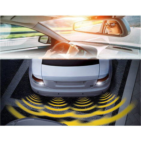 Kit 4 Sensori Di Parcheggio Per Auto Con Display Suono Led