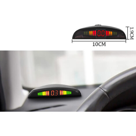 Kit 4 Sensori di Parcheggio Auto Neri Display Suono Led Verniciabili dr  pcl-6082