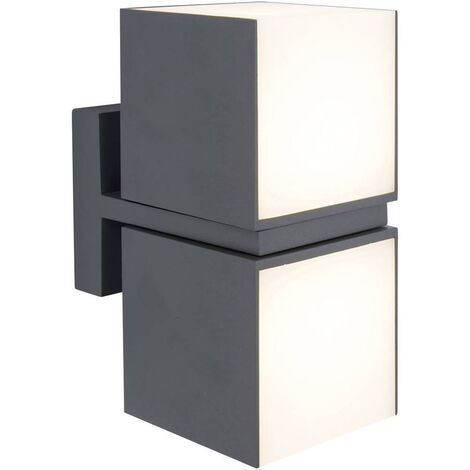 Applique Lampada Parete LED 24W Esterno Interno Luce Fredda Cubo Nero Girevole (1/5)