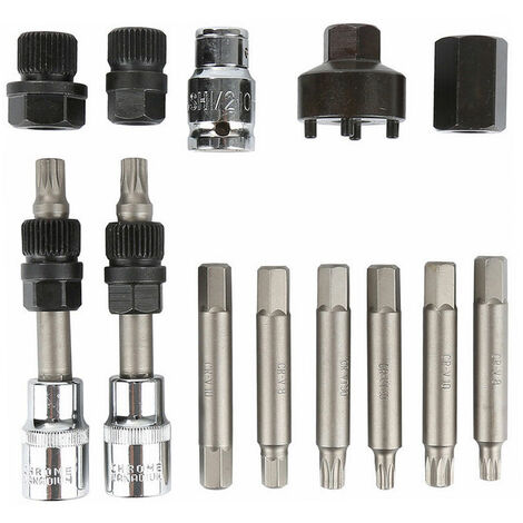 Kit 13 Pezzi Chiavi Smontaggio Puleggia e Alternatore Motore Auto Svita Avvita