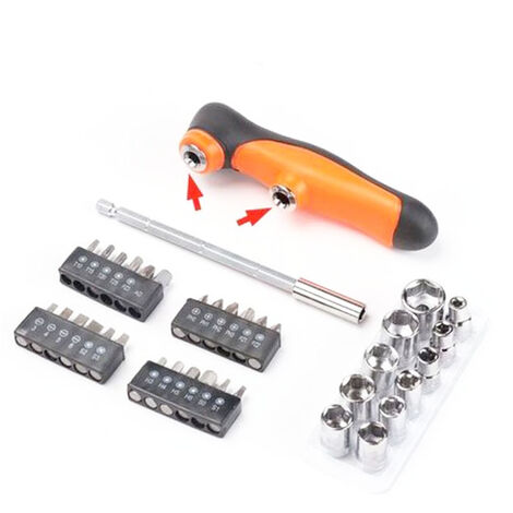 Cacciavite Punte Torx Croce Taglio Quadrate Pozidriv Esagonali Set 37 Pz Bussole (1/5)