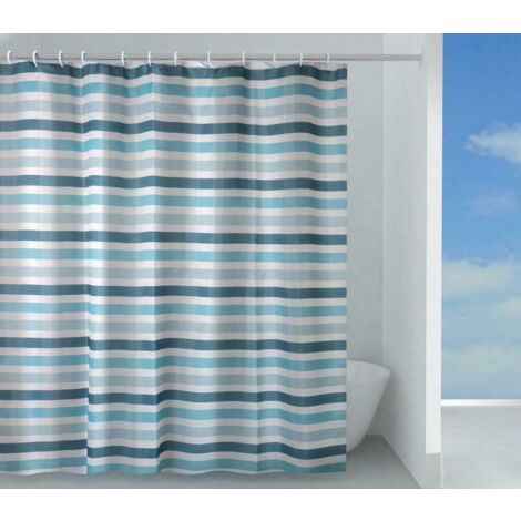 Tenda Doccia 180x200 cm Antimuffa Impermeabile Vasca Bagno con Anelli PEVA  02140