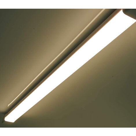 Plafoniera led 18 36w 60 120 cm lampada lineare soffitto impermeabile da  esterno tenuta stagna luce