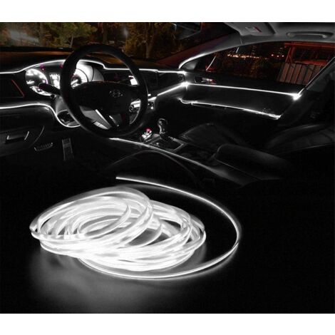 Striscia LED Interni Auto 3M Luce Decorativa Atmosfera Tagliabile Bianco  03034