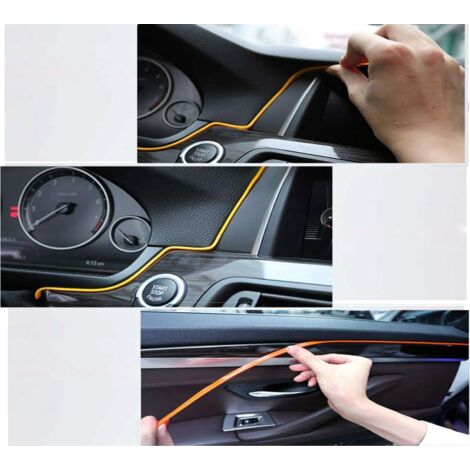 KIT LUCE STRISCIA ATMOSFERA INTERNI AUTO FILO FIBRA OTTICA 12V Bianco 5mt 73842254 - Foto 13