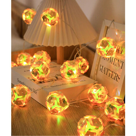 Ghirlanda Luminosa Natale Interno 15 Palle LED 4M Catena Luce Calda Prolungabile (1/5)