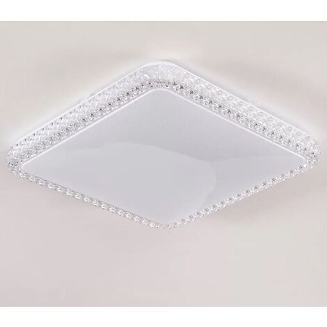 E-ENERGY Simone Plafoniera Quadrata In Vetro E Metallo, 30 Cm, Attacco E27, Lampada Da Soffitto O Parete, Made In Italy